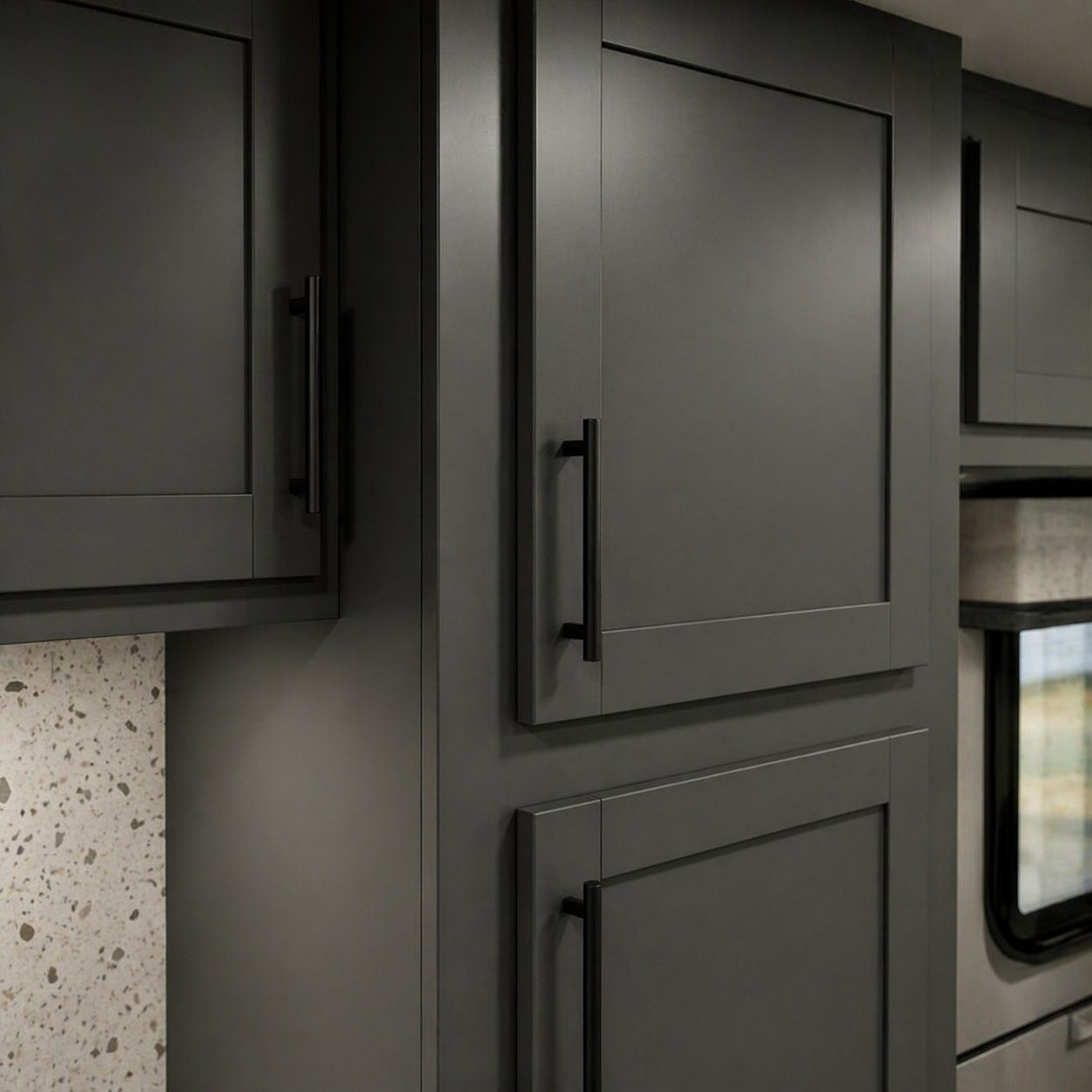 Powder-coated RV cabinet doors